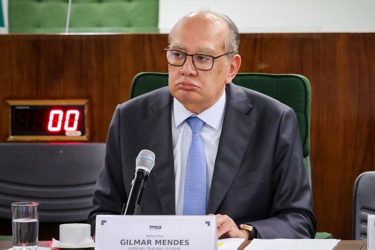 Brasília (DF), 02.08.2024 - Ministro Gilmar Mendes durante primeira reunião da comissão especial de conciliação para tratar das ações que envolvem o marco temporal para demarcação de terras indígenas. Foto: Gustavo Moreno/STF